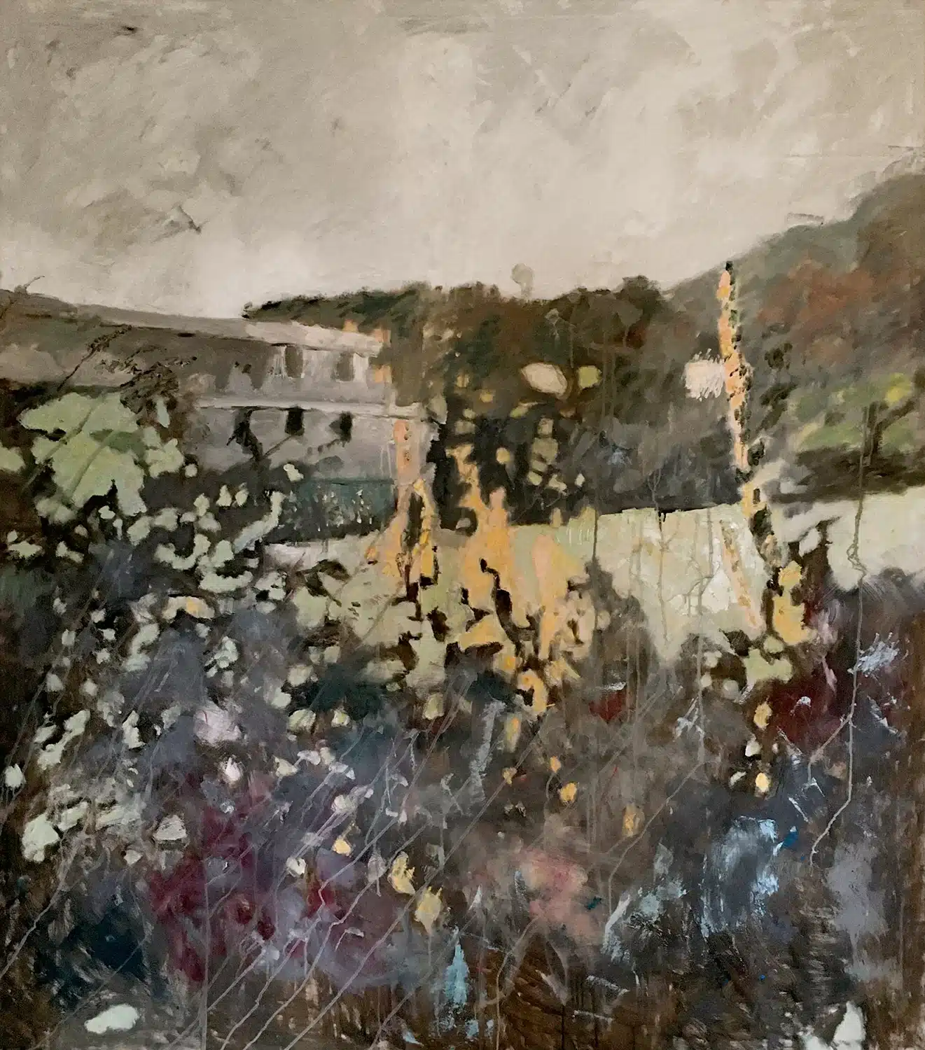 Landschaft am Thunersee, 170 x 150cm, Öl auf Leinwand, 2024